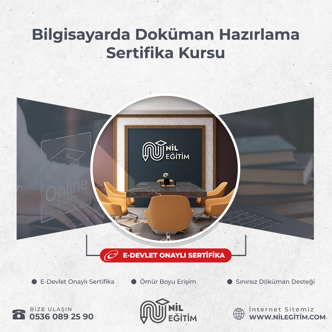 Bilgisayarda Doküman Hazırlama Sertifika Kursu